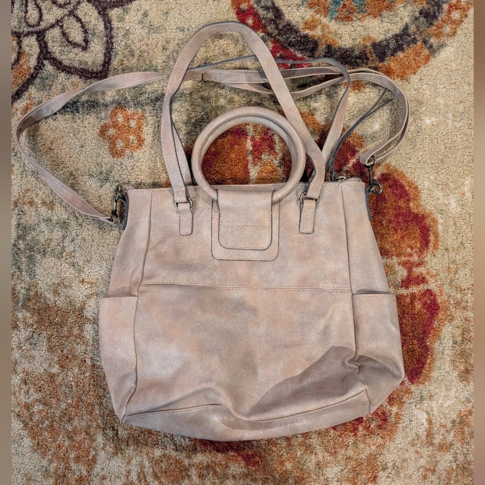 Ladies Purse Tan With Light Gray - Picture 6 of 6